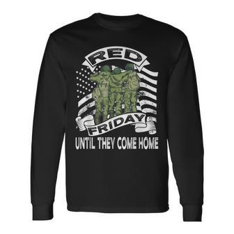 Red Friday American Flag Until They Come Home Long Sleeve T-Shirt - Seseable