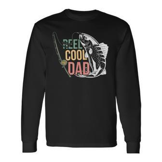 Reel Cool Dad Fathers Day Fisherman Fishing Vintage Long Sleeve T-Shirt - Seseable