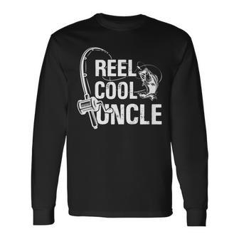 Reel Cool Uncle Fishing Daddy Fathers Day Shirt Long Sleeve T-Shirt T-Shirt | Mazezy