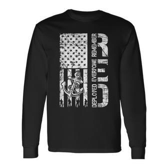 Remember Everyone Deployed Navy Soldier Red Friday Military Long Sleeve T-Shirt - Seseable