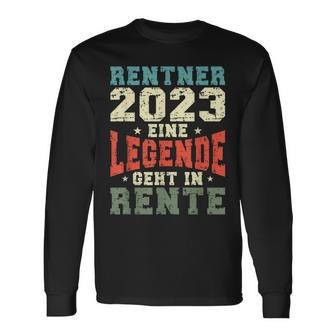 Rentner 2023 Rente Spruch Retro Vintage Langarmshirts - Seseable