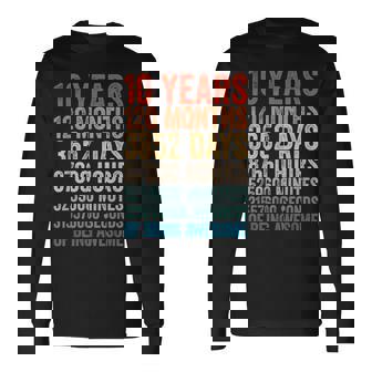 Retro 10 Years Old 10Th Birthday Awesome 10 Yo Long Sleeve T-Shirt | Mazezy