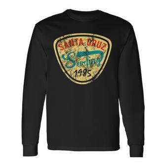 Retro 80S Santa Cruz Surfing Long Sleeve T-Shirt T-Shirt | Mazezy