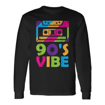 Retro Aesthetic Costume Party Outfit 90S Vibe Long Sleeve T-Shirt | Mazezy
