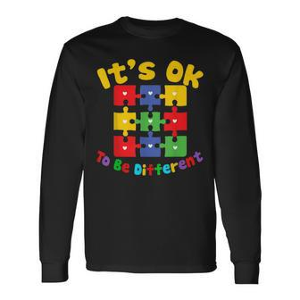 Retro In April We Wear Blue Puzzle Autism Awareness Month Long Sleeve T-Shirt T-Shirt | Mazezy