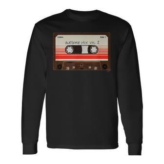 Retro Cassette Awesome Mix Vol 2 Vintage Old Cassette Long Sleeve T-Shirt - Seseable