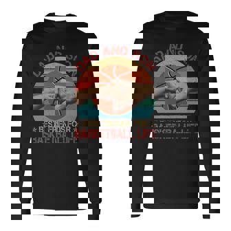 Retro Dad & Son Best Friends For Basketball Life Fathers Day Long Sleeve T-Shirt - Thegiftio