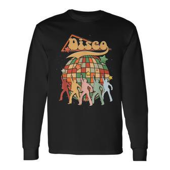 Retro Groovy 70S Disco Ball Vintage Dancing Queens Kings Long Sleeve T-Shirt T-Shirt | Mazezy