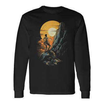 Retro Rock Climbing Vintage Climber Graphic For Long Sleeve T-Shirt T-Shirt | Mazezy