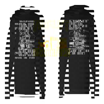 Retro Style Forklift Operator Forklift Certified Long Sleeve T-Shirt | Mazezy