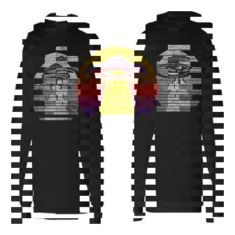 Retro Ufo Alien V2 Men Women Long Sleeve T-shirt Graphic Print Unisex - Seseable