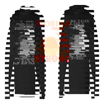 Retro Vintage Florida Strong Support Men & Women Apparel Men Women Long Sleeve T-Shirt T-shirt Graphic Print - Thegiftio
