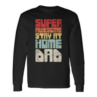 Retro Vintage Husband Stay At Home Dad Long Sleeve T-Shirt - Seseable