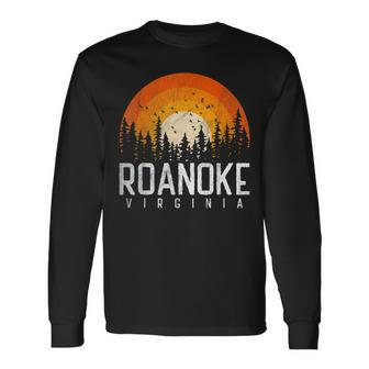 Roanoke Virginia Va Vintage 70S 80S 90S Retro Long Sleeve T-Shirt - Seseable
