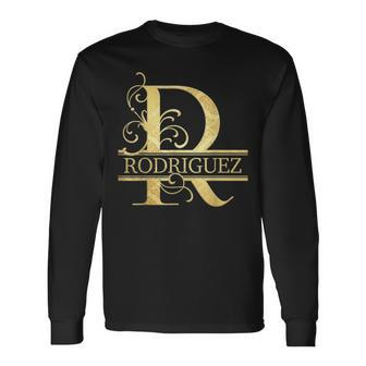 Rodriguez Name Men Women Long Sleeve T-Shirt T-shirt Graphic Print - Thegiftio UK