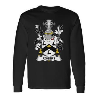 Rogers Coat Of Arms Crest Men Women Long Sleeve T-Shirt T-shirt Graphic Print - Thegiftio UK