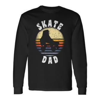 Roller Skate Dad Vintage Rollerskate Father Long Sleeve T-Shirt - Seseable