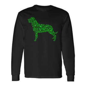 Rottweiler Dog Shamrock Leaf St Patrick Day Long Sleeve T-Shirt - Seseable