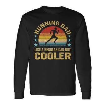 Running Dad Marathon Runner Fathers Day Long Sleeve T-Shirt - Seseable