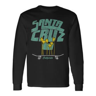 Santa Cruz California Skateboarding Beach Boardwalk Long Sleeve T-Shirt T-Shirt | Mazezy