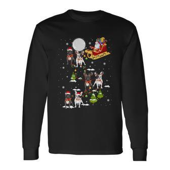Santa Riding Sleigh French Bulldog Christmas Reindeer Long Sleeve T-Shirt - Monsterry UK
