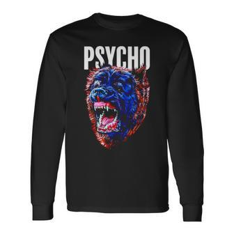 Santan Psycho Bear Long Sleeve T-Shirt T-Shirt | Mazezy