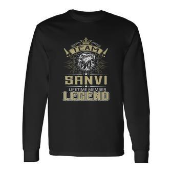 Sanvi Name Sanvi Eagle Lifetime Member L Long Sleeve T-Shirt - Seseable