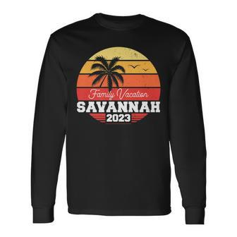 Savannah Vacation 2023 Matching Holiday Summer Long Sleeve T-Shirt T-Shirt | Mazezy