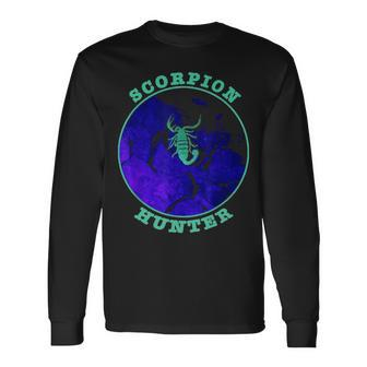 Scorpion Hunter Arachnids Desert Night Watch Long Sleeve T-Shirt - Seseable