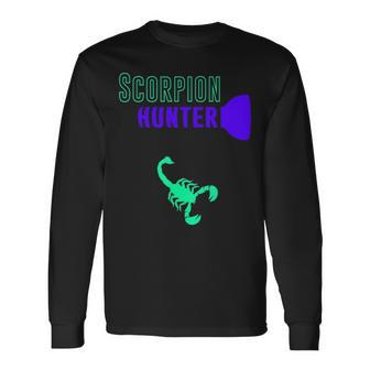 Scorpion Hunting Black Light Scorpion Hunter Long Sleeve T-Shirt - Seseable