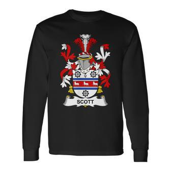 Scott Coat Of Arms Crest Men Women Long Sleeve T-Shirt T-shirt Graphic Print - Thegiftio UK