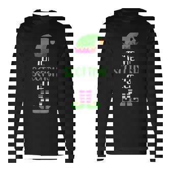 Scottish Elf Family Matching Group Christmas Pajama Gift Men Women Long Sleeve T-shirt Graphic Print Unisex | Seseable FR