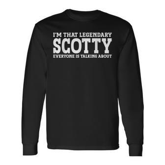 Scotty Personal Name First Name Scotty Long Sleeve T-Shirt | Mazezy