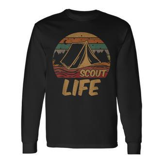 Scout Life Scouting Lovers Hiking Happy Camper Long Sleeve T-Shirt T-Shirt | Mazezy