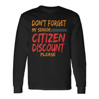 Senior Citizen Texting Codes Discount Senior Citizen Age Long Sleeve T-Shirt - Seseable