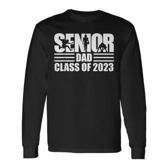 Senior Dad Proud Dad Of A Football Senior 2023 Men Women Long Sleeve T-Shirt T-shirt Graphic Print - Thegiftio UK