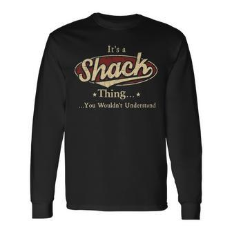 Shack Personalized Name Name Print S With Name Shack Long Sleeve T-Shirt - Seseable