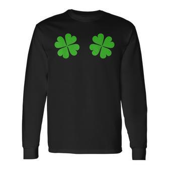 Shamrock Happy Saint StPatricks Day Irish Culture Long Sleeve T-Shirt - Seseable