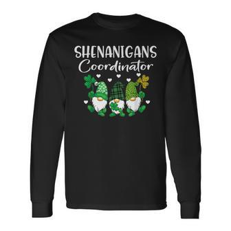 Shenanigans Coordinator St Patricks Day Gnomes Green Proud Long Sleeve T-Shirt T-Shirt | Mazezy