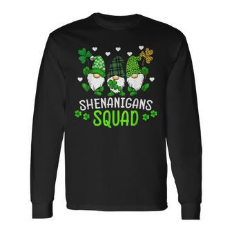 Shenanigans Squad St Patricks Day Gnomes Green Proud Irish Long Sleeve T-Shirt - Seseable