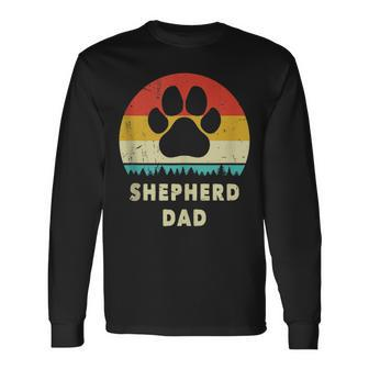 Shepherd Dad German Shepherd Dog Vintage Long Sleeve T-Shirt - Seseable