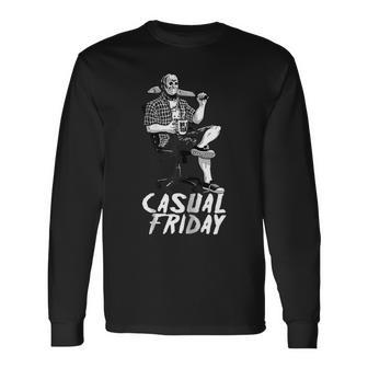 ShirtWoot Casual Friday The 13Th Long Sleeve T-Shirt T-Shirt | Mazezy
