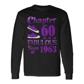 Shoes Chapter 60 Fabulous Since 1963 Purple Long Sleeve T-Shirt - Seseable