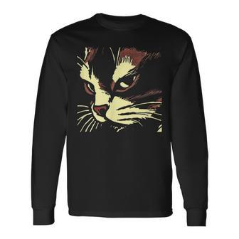 Side Eye Cat Giving That Look That Cats Can Give Long Sleeve T-Shirt - Seseable