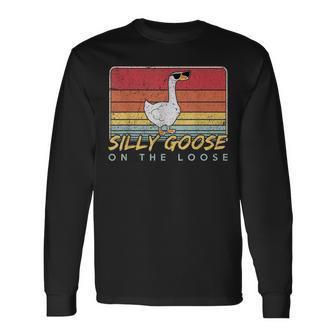 Silly Goose On The Loose Silly Goose University Long Sleeve T-Shirt T-Shirt | Mazezy