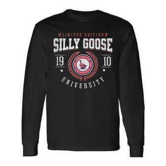 Silly Goose University College Meme Long Sleeve T-Shirt T-Shirt | Mazezy