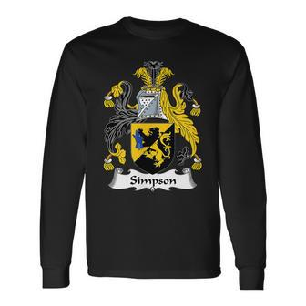 Simpson Coat Of Arms Crest Men Women Long Sleeve T-Shirt T-shirt Graphic Print - Thegiftio UK