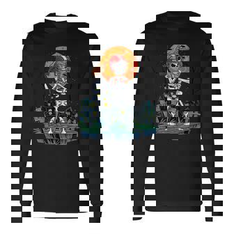 Skeleton American Football Lover Halloween Costume Halloween Men Women Long Sleeve T-Shirt T-shirt Graphic Print - Thegiftio