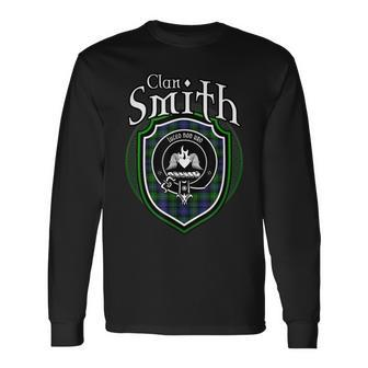 Smith Clan Crest Scottish Clan Smith Crest Badge Long Sleeve T-Shirt - Seseable