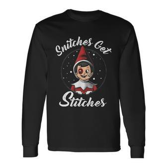 Snitches Get Stitches The Elf Xmas Christmas V2 Long Sleeve T-Shirt - Monsterry CA